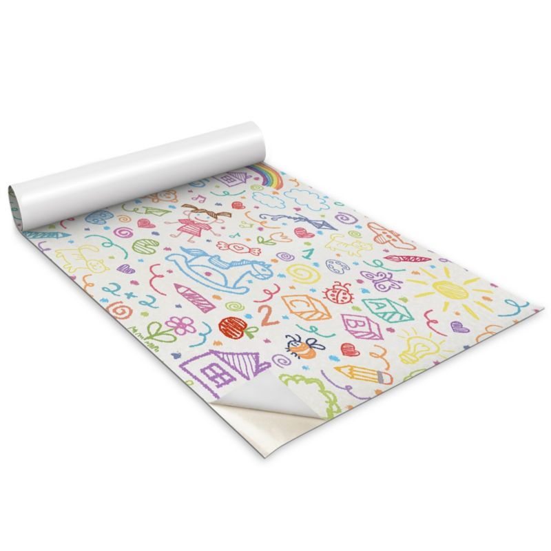 Okleina Meblowa Wallfluent 100x50 cm Dziecięce rysunki Folia Na Meble I Szafki 1 rol.