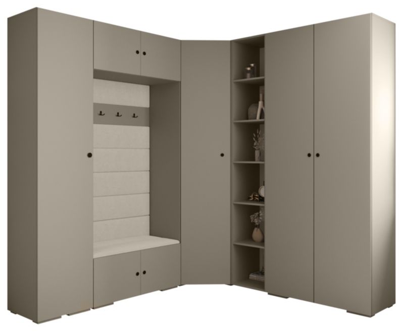 Garderoba do przedpokoju Abiks INOVA 2 Z2 kaszmir+czarny+manila02 1 szt.