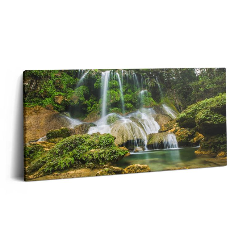 Obraz na płótnie Wallfluent 120x60 cm Naturalny dziki wodospad 1 szt.