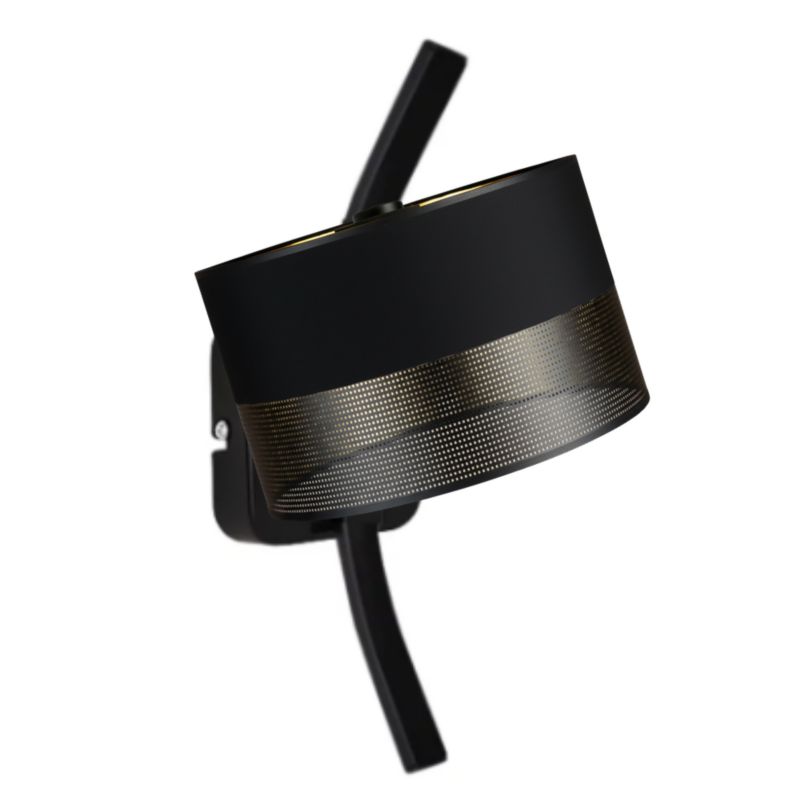 Kinkiet Volta Light Factory Moon Czarny ze złotem Abażur 1xE27 1szt.