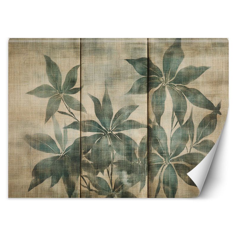 Fototapeta Feeby Liście W Odcieniach Szarosci 350x245 1 szt