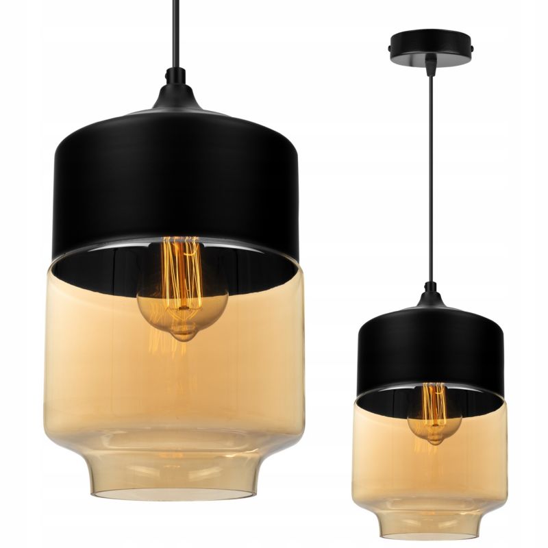 Lampa sufitowa wisząca Light Home LH Oslo 1x E27 60W czarny/złoty 1szt.