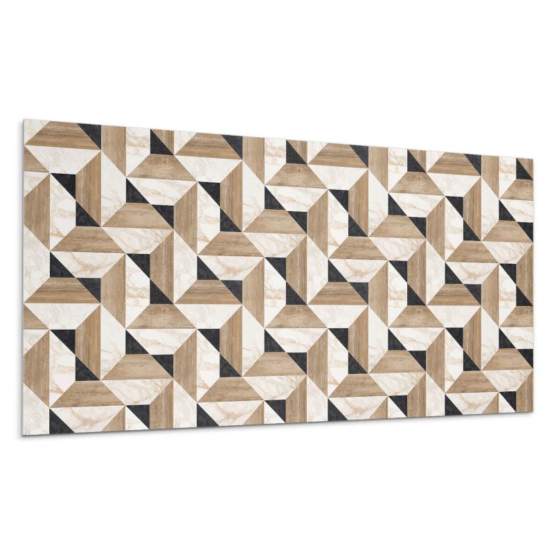 Kafelki samoprzylepne Wallfluent 60x30 cm Wzór geometryczny na płytkach 6 szt.