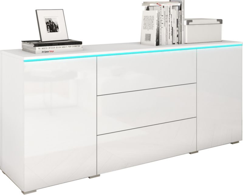 Komoda MINIO go for it VEVE 150 biały/biały połysk, 1 szt.