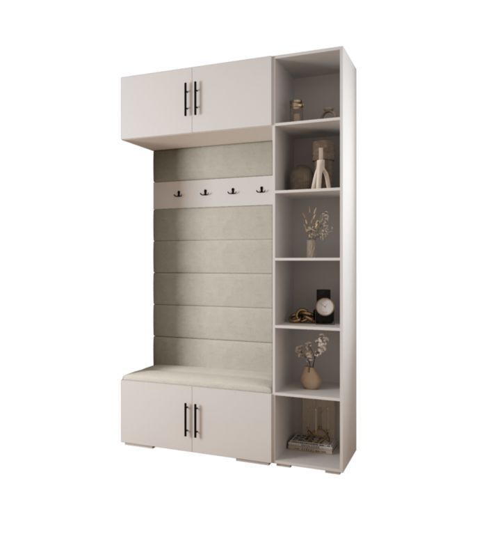 Garderoba do przedpokoju Abiks INOVA 3 Z20 biały+czarny+manila02 1 szt.