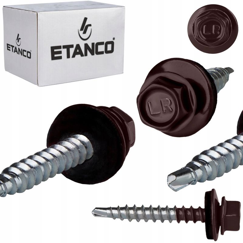 Wkręty Farmerskie Etanco 4,8X35mm Ral 8017 250 szt.