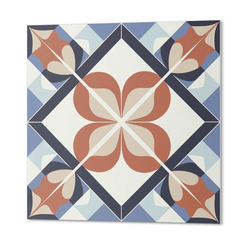 Paczka Kafelków Winylowych PCV ArtPrintCave 50x50 cm Symetryczny wzór kwiatowy 4 szt.