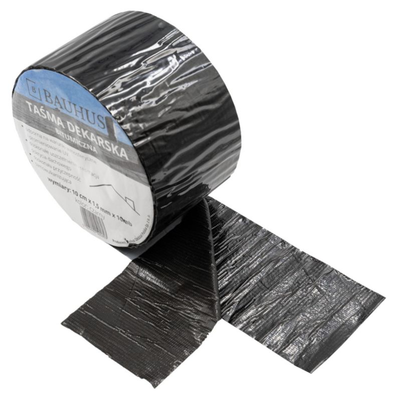 Taśma bitumiczna Bauhus dekarska wodoodporna czarna 10 cm 1 szt.