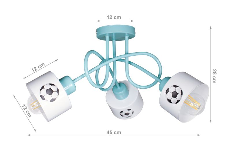 Lampa DECORI Edison Mini Klosz 3 Dekor Mięta, 1szt.