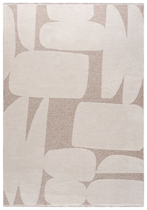 Dywan Dwustronny Wewnętrzny AMALFI PIENO Prostokątny Mazovia 160 x 200 cm Beżowy Motyw Abstrakcyjny 1 szt.