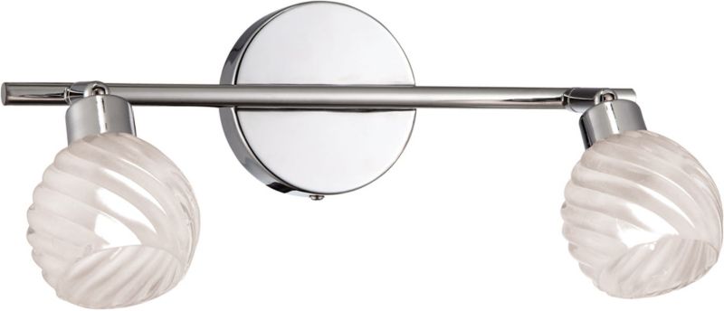 Kinkiet ścienny Kaja Azela chromowany biały styl nowoczesny 2 x G9 x 40W IP20 wym: 15 x 33 x 10 cm - 1 szt.