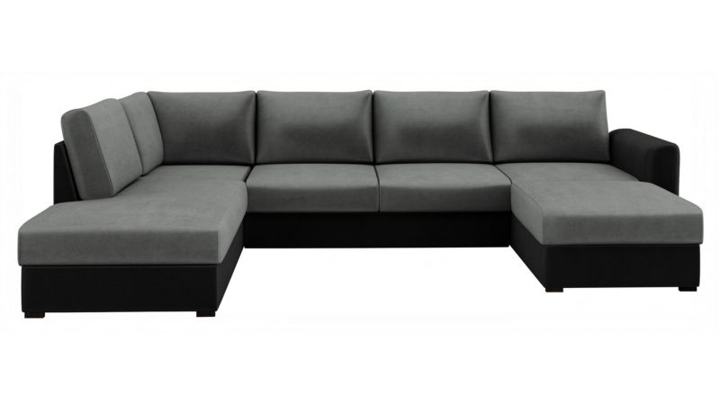 Narożnik z funkcją spania MIRJAN 24 Wilma lewy czarny + popielaty 1 szt.