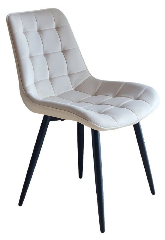 Krzesło tapicerowane NORRIS Chill Art beżowe eleganckie 1 szt.