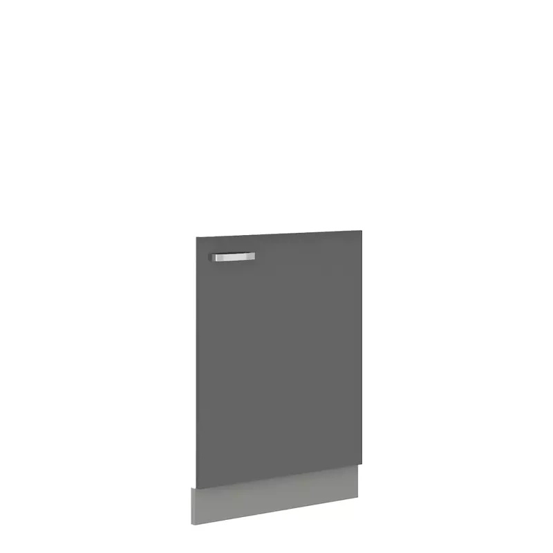 Front do zmywarki z zakrytym panelem sterującym 60 cm Szary połysk SILVER