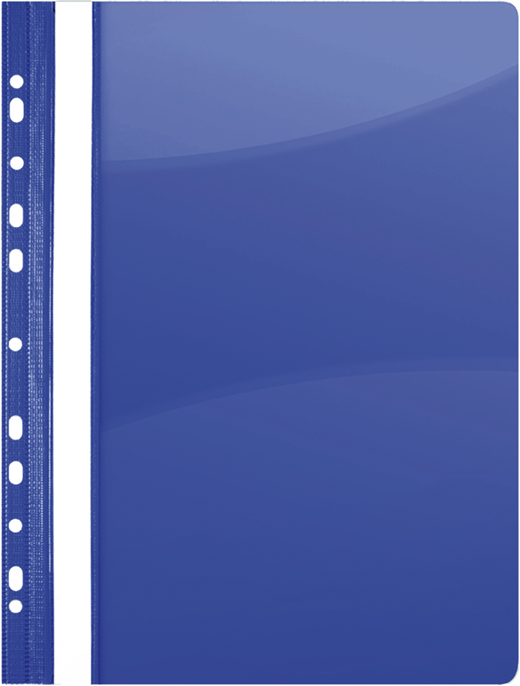 Skoroszyt plastikowy oczkowy Donau, twardy, A4, do 200 kartek, granatowy