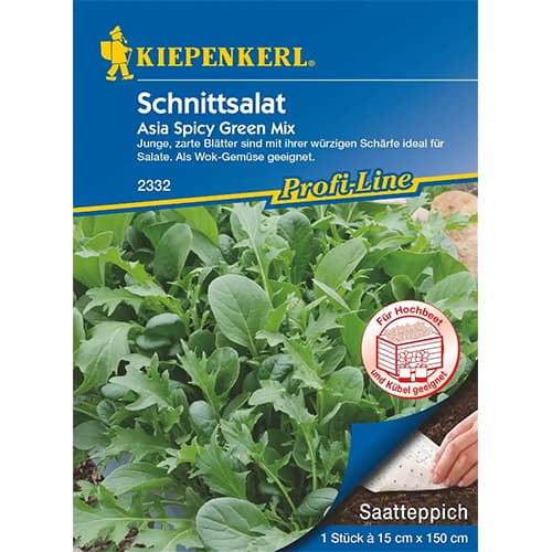 1 szt, Saláta Asia Spicy Green, színkeverék - Magok: Mod de ambalare: 1 db