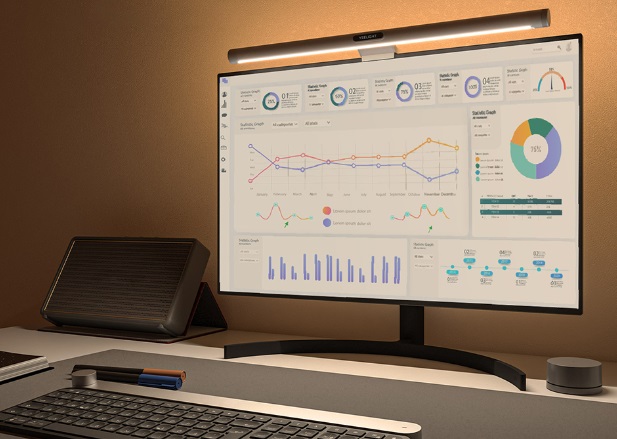 Yeelight Screen Light lampa biurkowa 1x10 W srebrna YLTD003