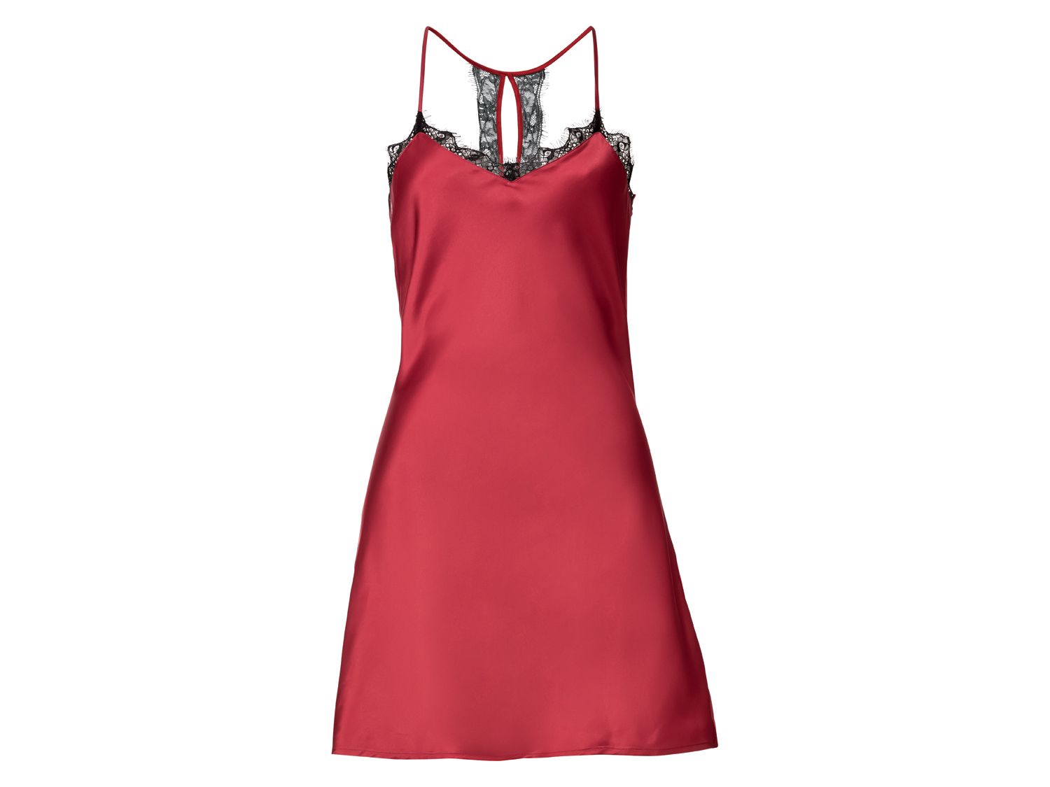 Esmara Lingerie Satynowa koszula nocna, 1 sztuka Czerwony, 36