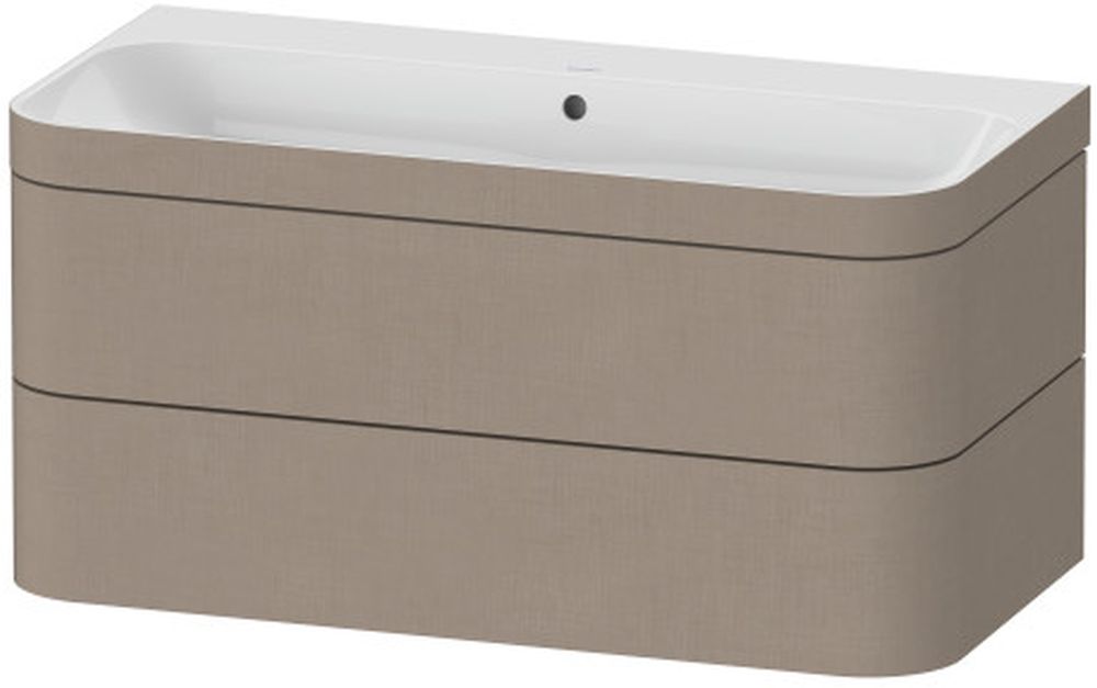 Darmowa Dostawa - Umywalka z szafką 97.5 cm beż Duravit Happy D.2 Plus HP4638N7575