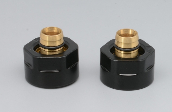 P.M.H. złączki zaciskowe do rury z alupex czarny mat M16B2024