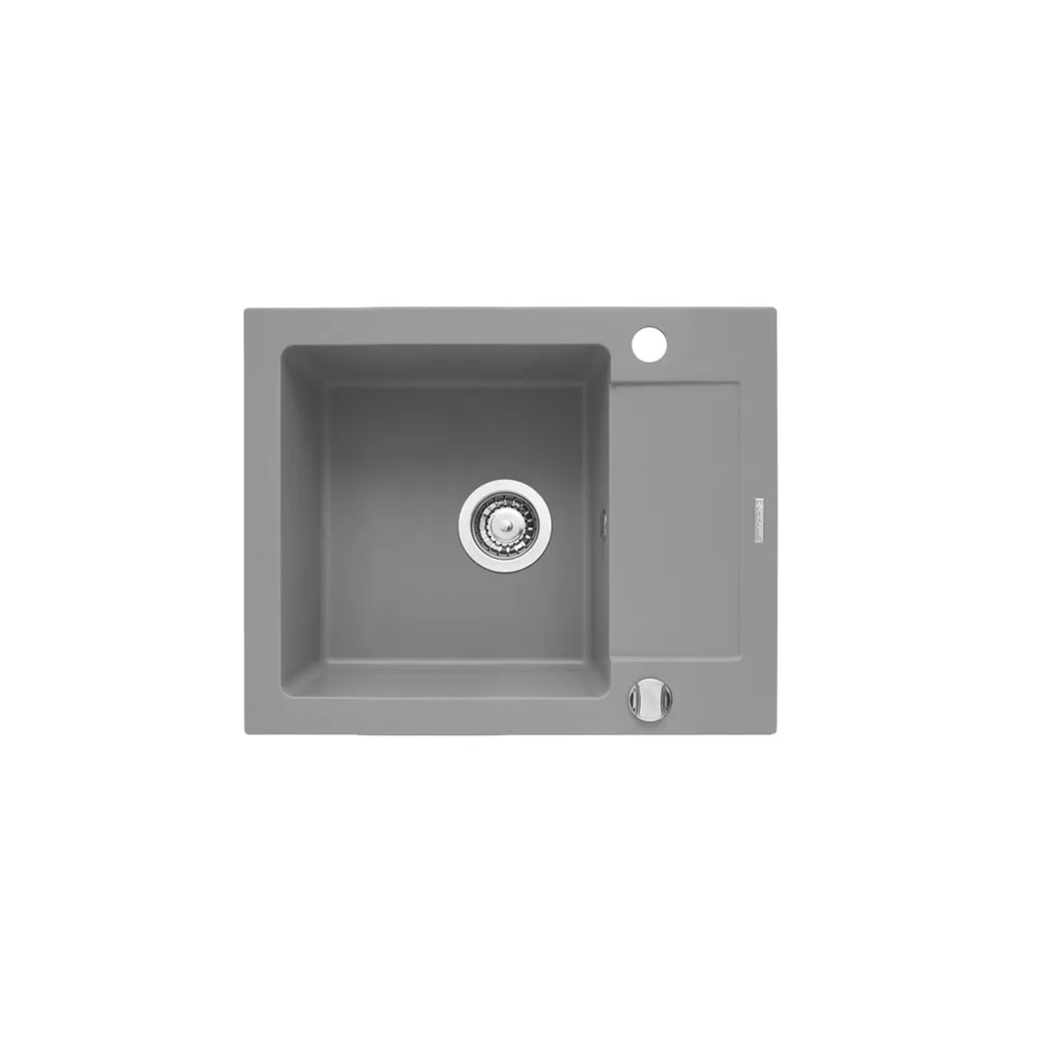 Pyramis Zlewozmywak Poros 1-kom. szary 62x50 cm