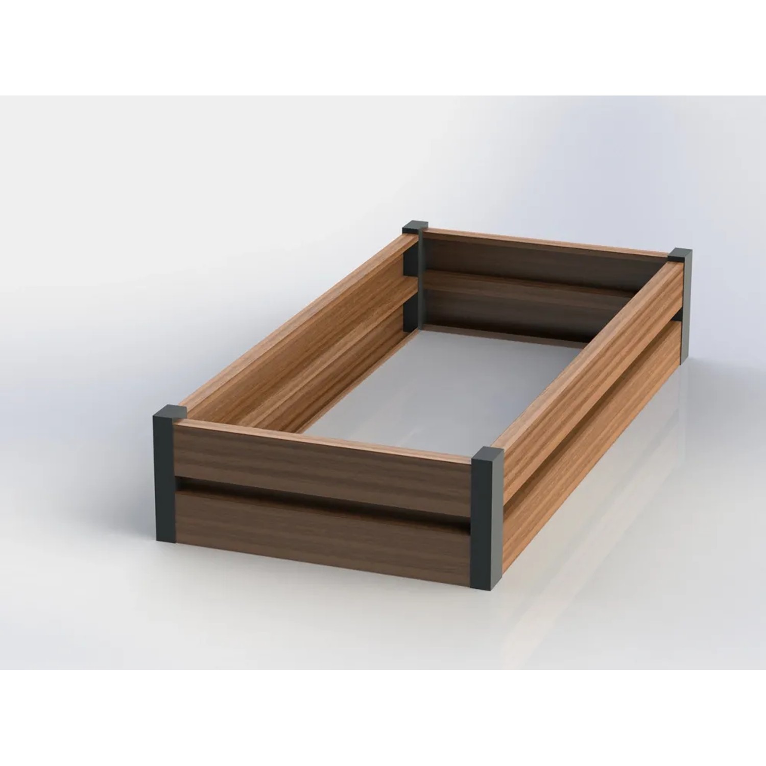 Rabata Warzywna 2-poziomy antracyt 100x50x20 cm