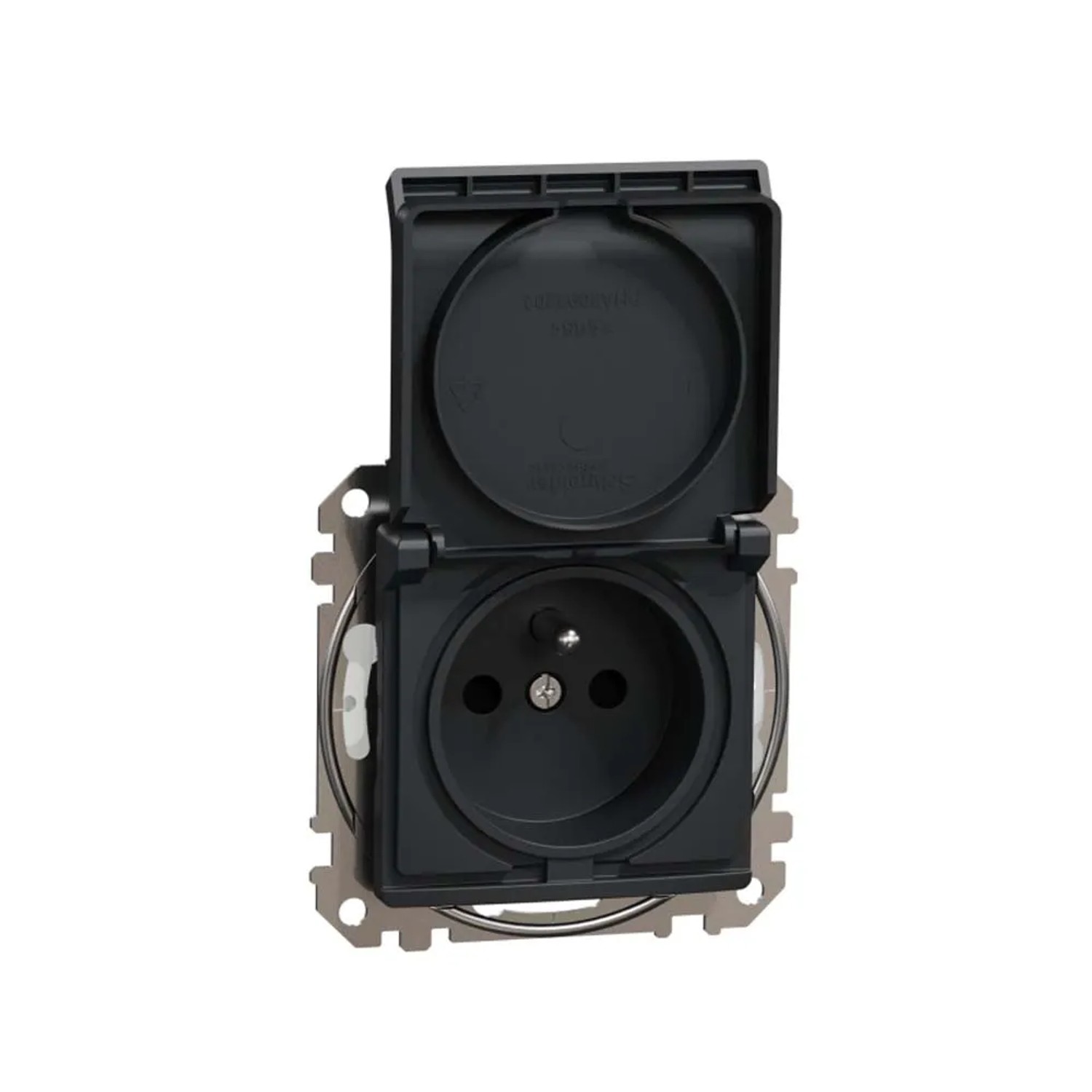 Schneider Electric Gniazdo Sedna D&E pojedyncze IP44 czarny