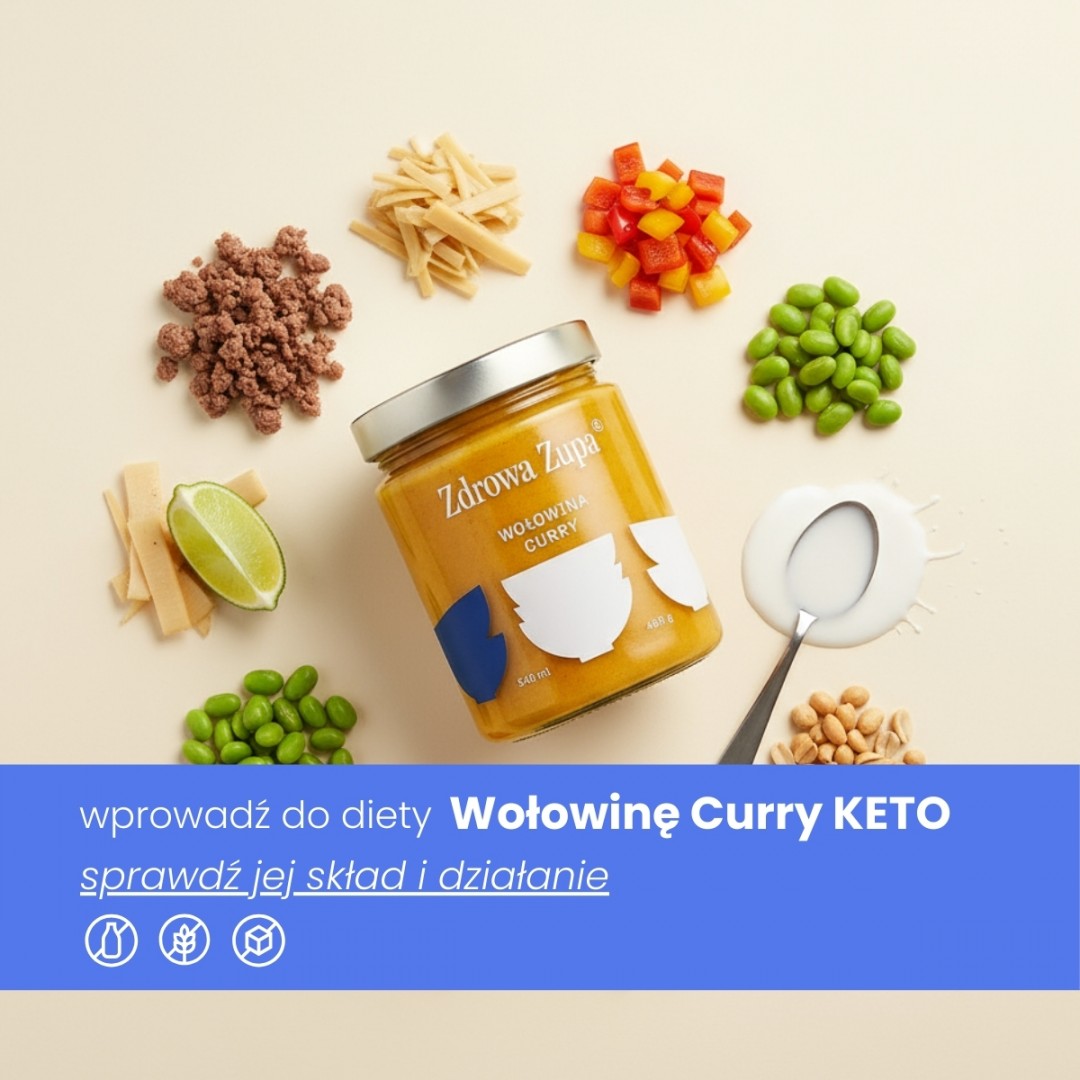 KETO Wołowina curry (bez glutenu, bez laktozy, czysty skład 540 ml, do lodówki)