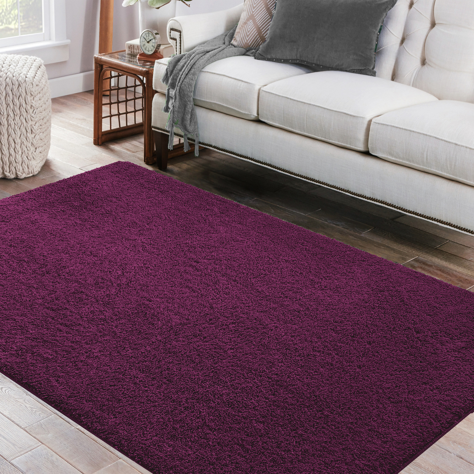 Dywan Kayoom Soft - typu Shaggy nowoczesny, mięciutki - aubergine