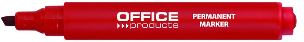 Marker permanentny Office Products, ścięta, 5mm, czerwony