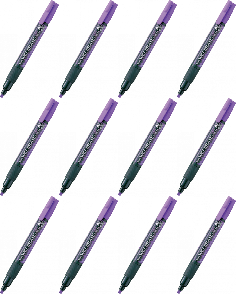 12x Marker kredowy Pentel SMW26 cienki, ścięta, 4.3mm, fioletowy