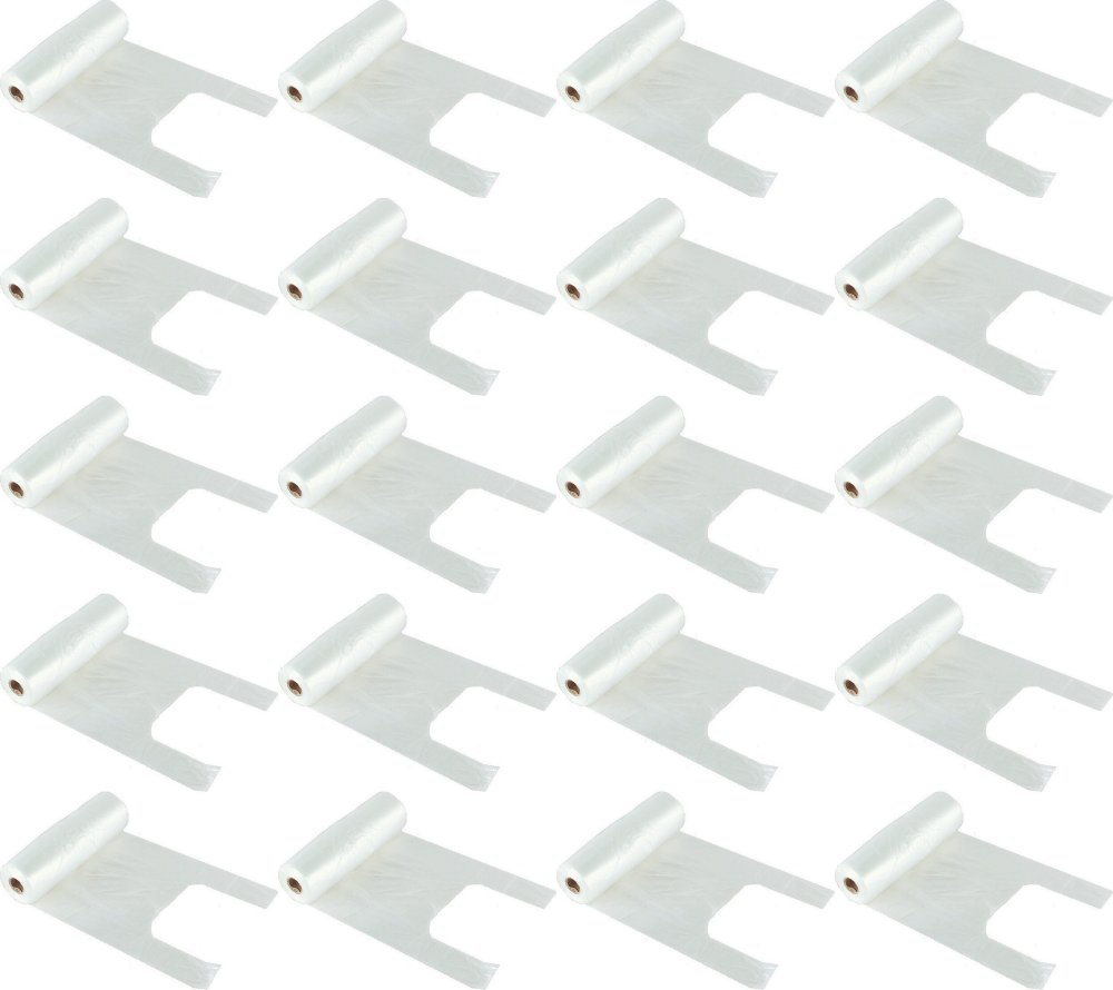 20x Reklamówki plastikowe Sarantis, na rolce, 190 sztuk, bezbarwny