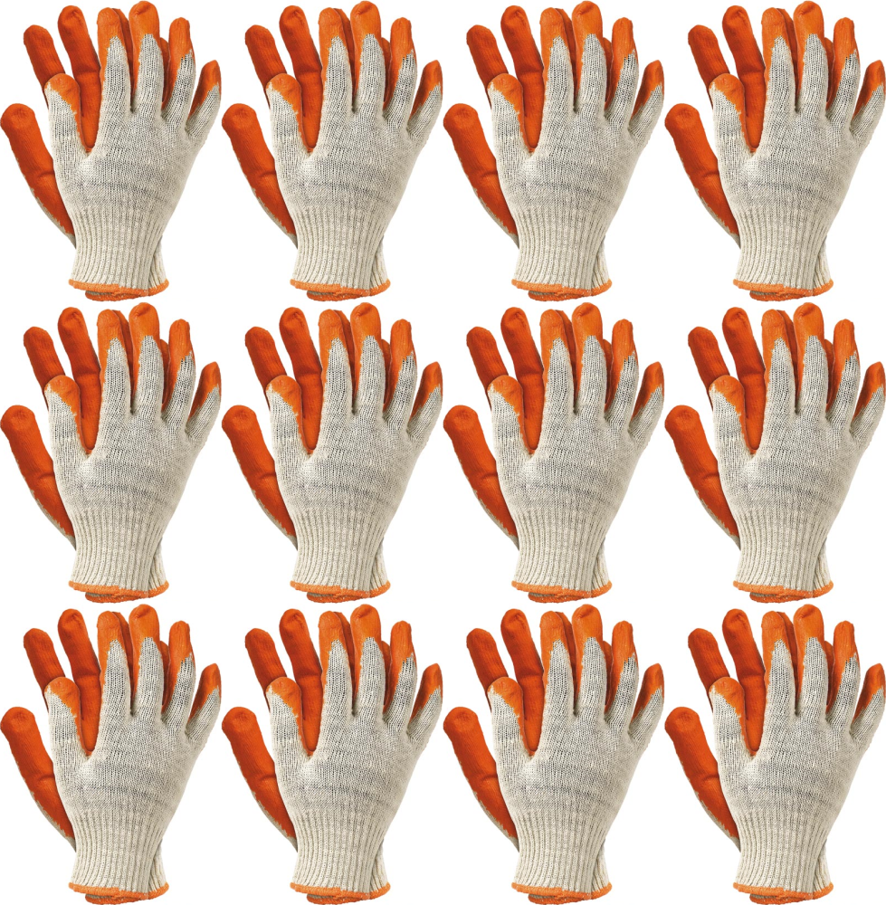 12x Rękawice robocze Reis, Wampirki RU, powlekane, rozmiar 10, pomarańczowy