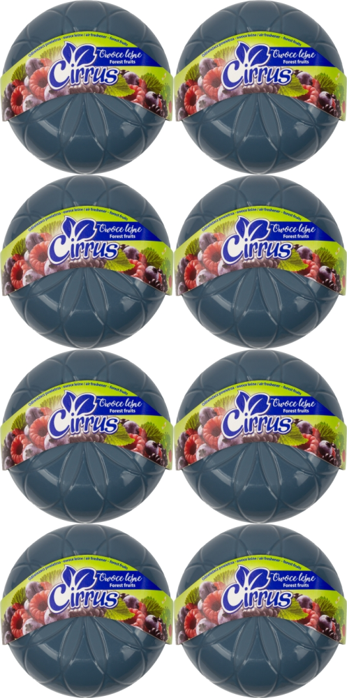 8x Odświeżacz powietrza Cirrus kwiat, owoce leśne, żel, 150g