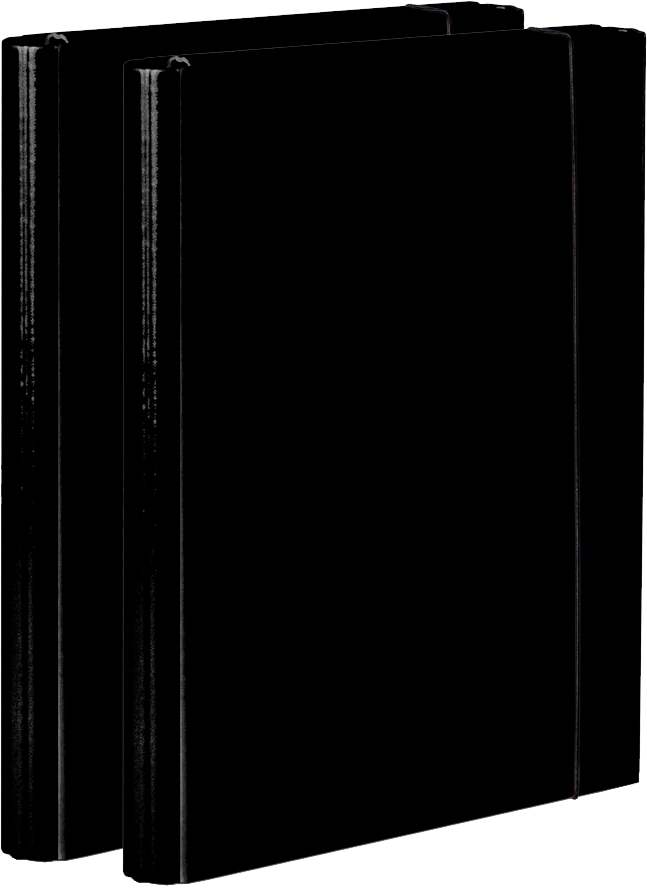 2x Teczka skrzydłowa z gumką VauPe, A4, 40mm, czarny