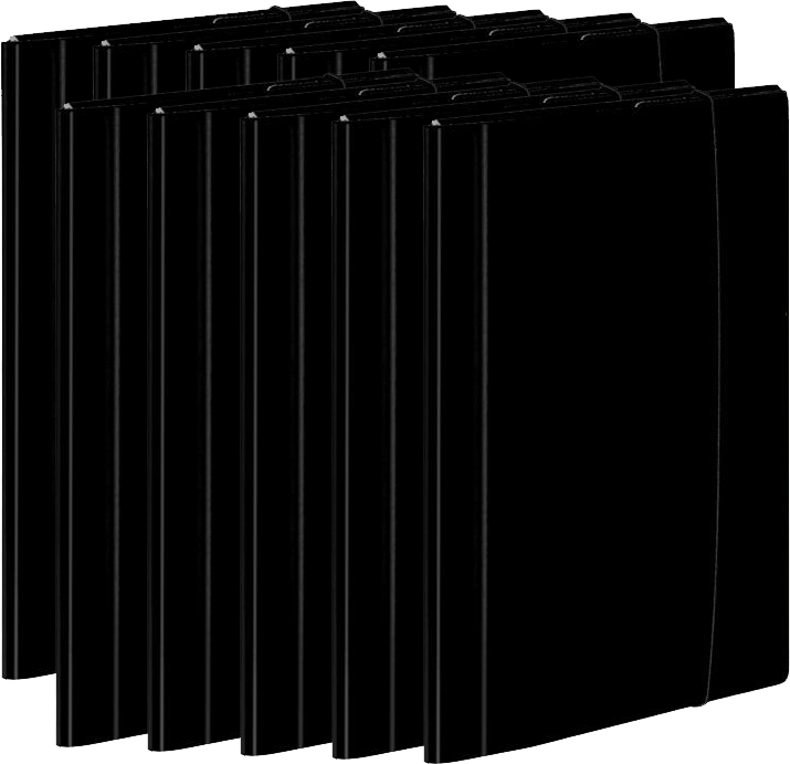 10x Teczka z gumką laminowana VauPe Large 2, A4, 20mm, czarny