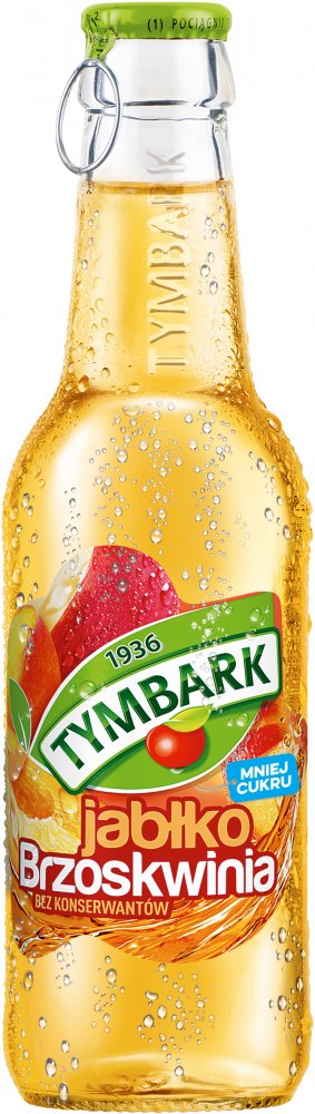 Napój jabłko-brzoskwinia Tymbark, butelka szklana, 0.25l
