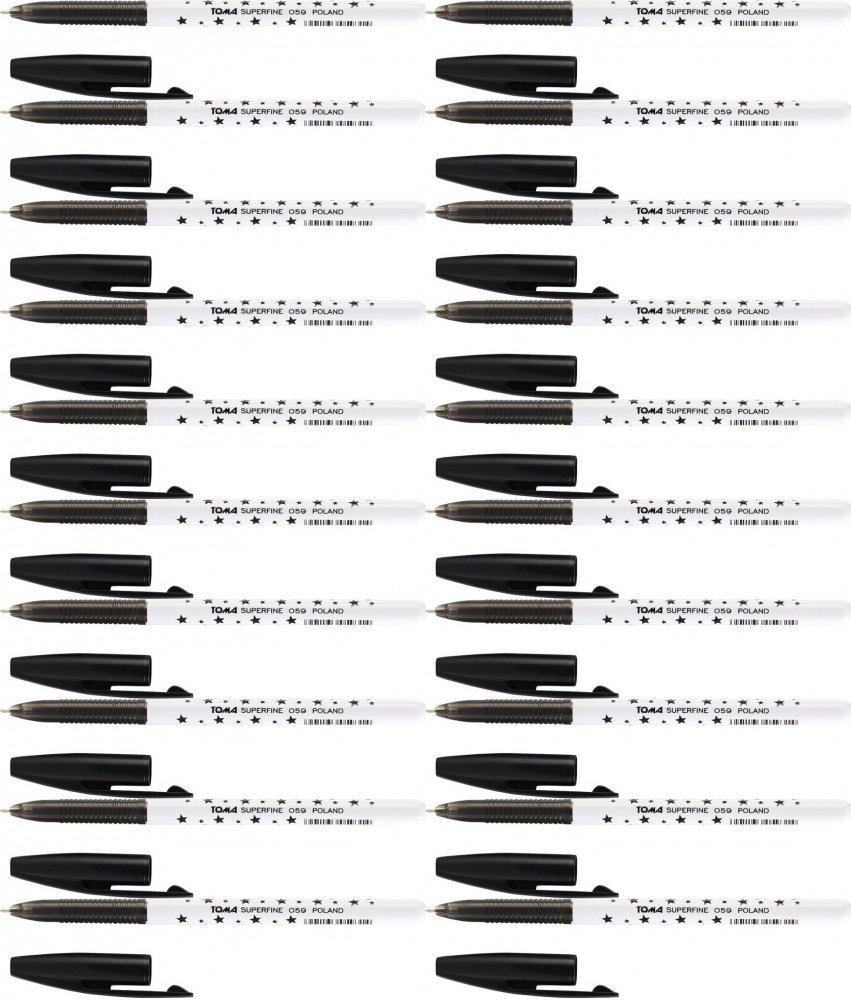 20x Długopis Toma, Superfine 059, 0.5mm, czarny
