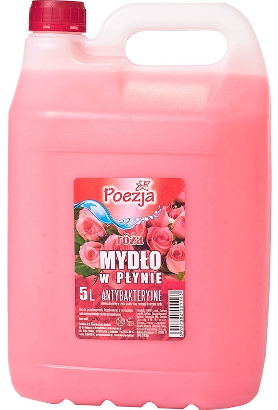 Mydło w płynie Poezja, antybakteryjne, różany, zapas, 5l