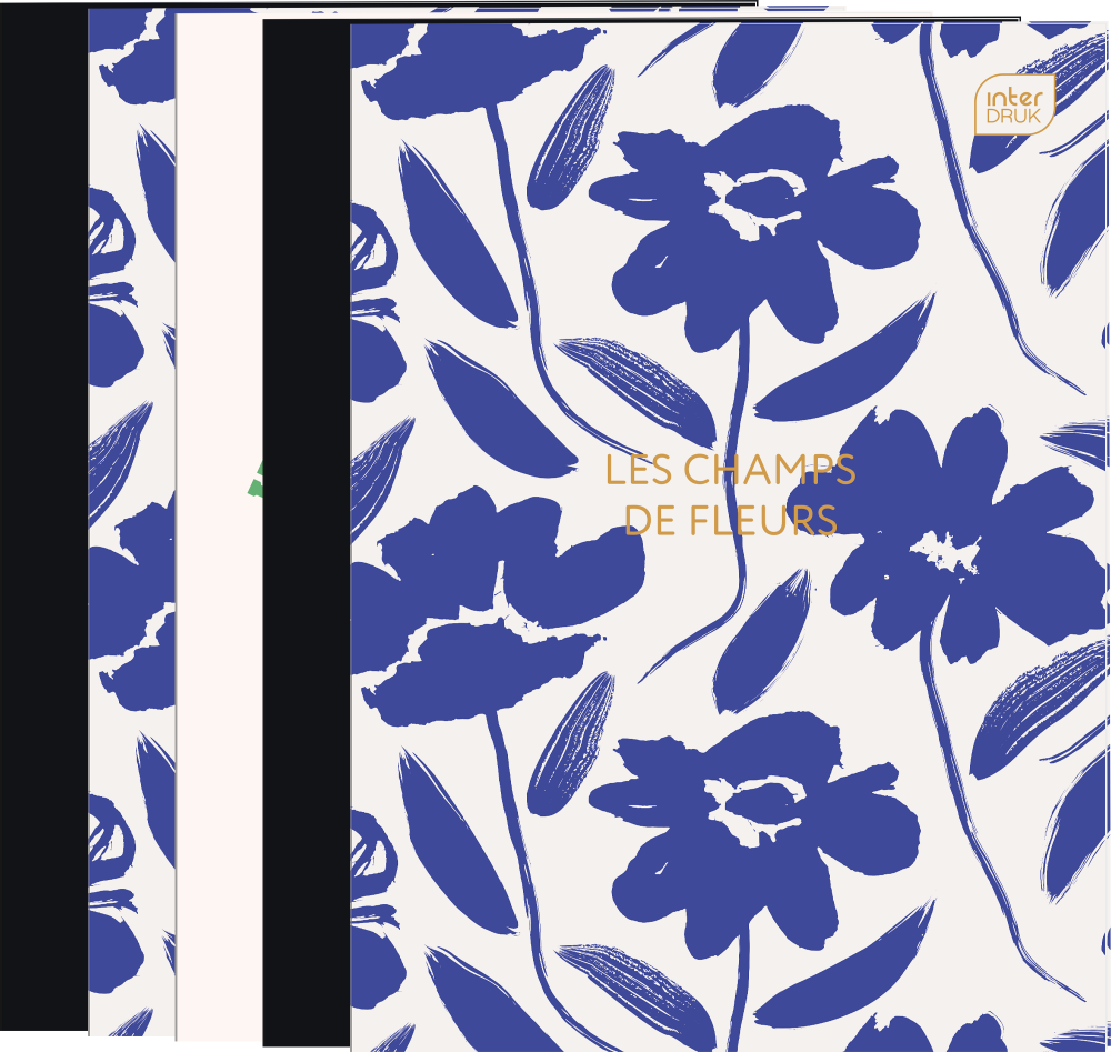 5x Zeszyt gładki Interdruk, A4, miękka oprawa, 60 kartek, mix wzorów