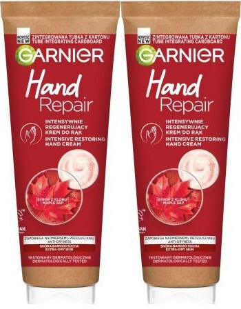 2x Krem do rąk Garnier, skóra extra sucha, 75ml
