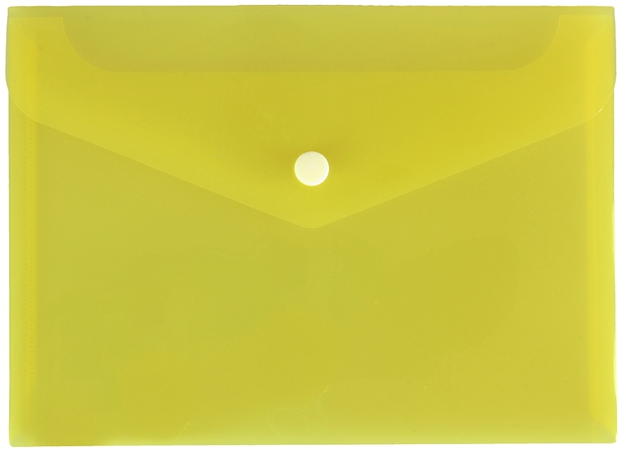 Teczka kopertowa Biurfol Satyna, A5, na zatrzask, przezroczysty żółty