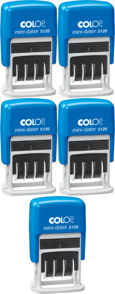 5x Datownik Colop, Mini Printer S120, wersja polska, wkład czarny