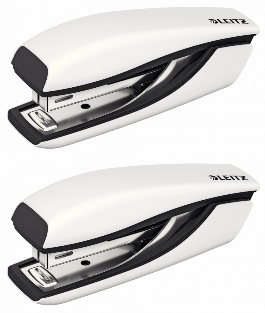 2x Zszywacz mini Leitz NeXXt Wow, do 10 kartek, biały perłowy