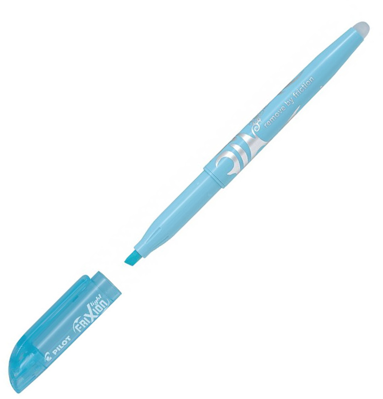 Zakreślacz wymazywalny Pilot, Frixion Light Soft, ścięta, 4mm, niebieski pastelowy