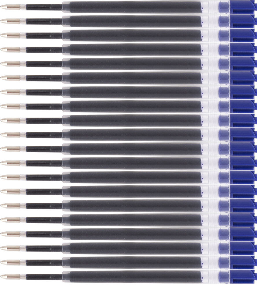 20x Wkład do długopisu Uchida, LE033, (RB-10), wielkopojemny, niebieski