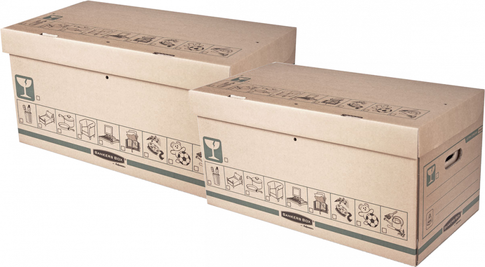 2x Pudło archiwizacyjne Fellowes Extra Strong, 7x80mm, A4, brązowy