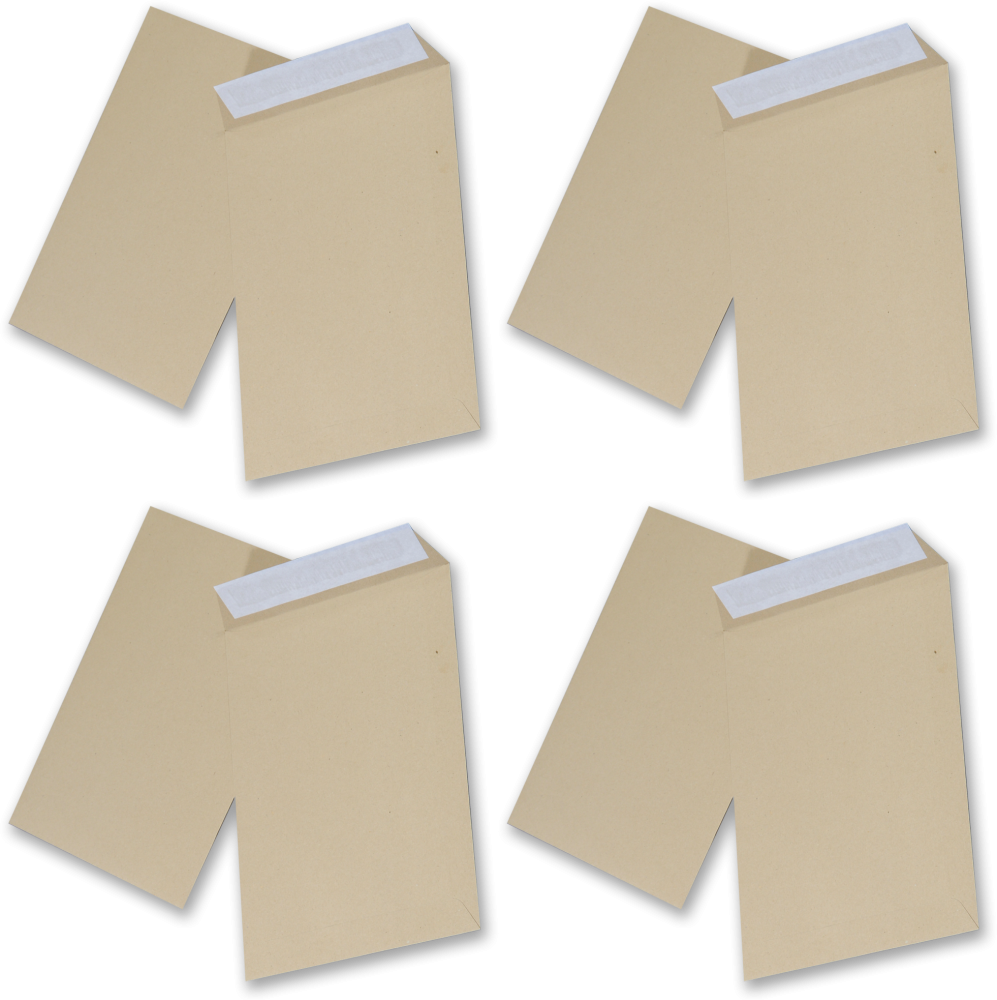 4x Koperta standardowa NC, B5, z paskiem HK, 500 sztuk, brązowy