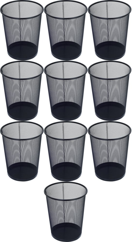 10x Kosz na śmieci Grand GR-018, metalowy, 19l, czarny