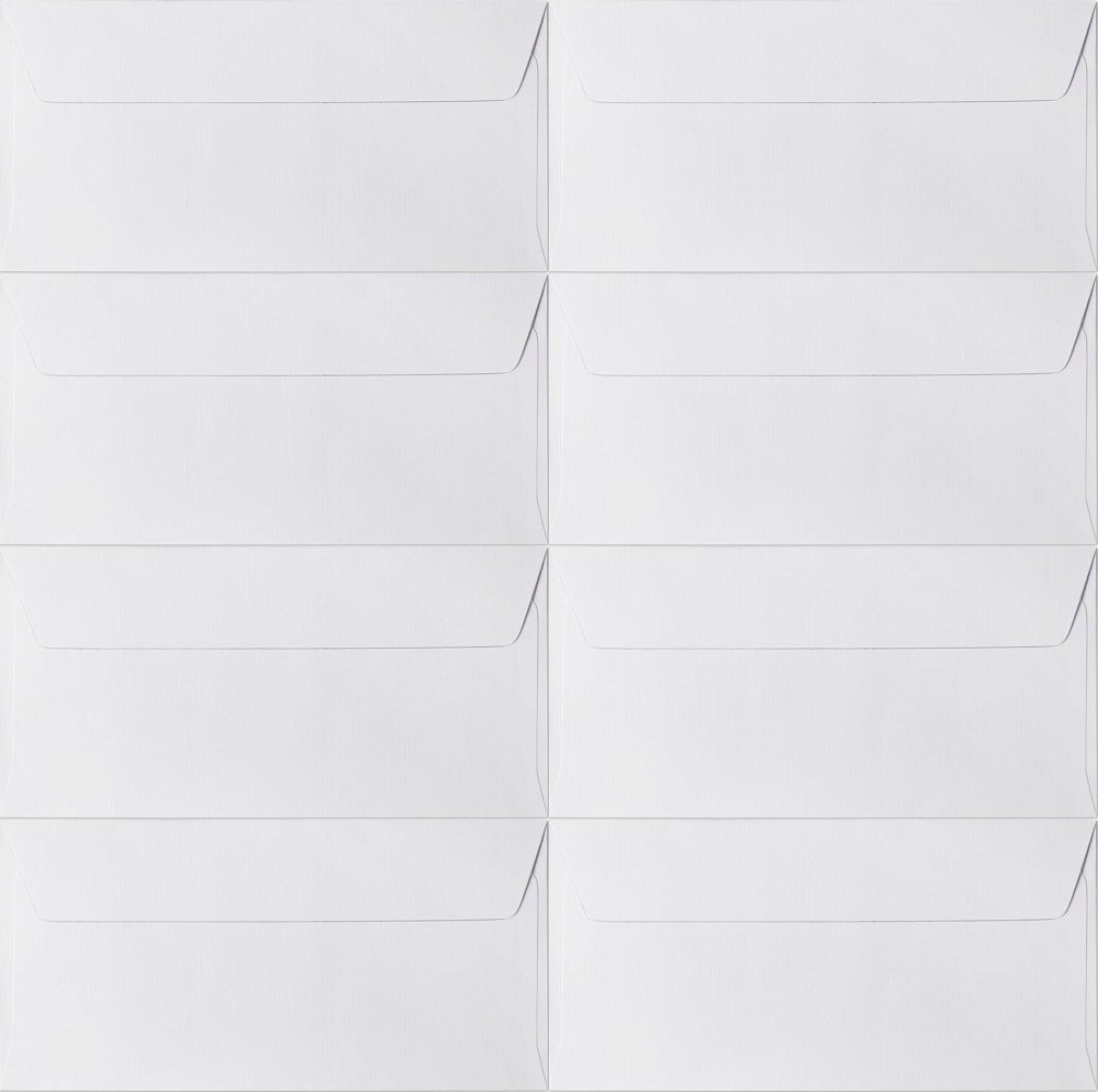 8x Koperta ozdobna, Galeria Papieru, DL Holland, 120g/m2, 10 sztuk, biały